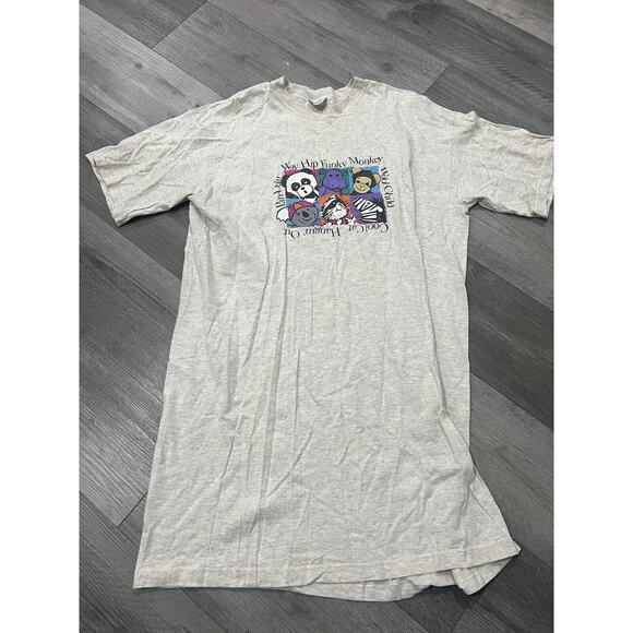 Vintage 1990s Endangered Young'uns Long Sleep Shirt Made USA One Size - Picture 1 of 7